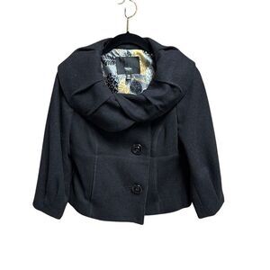 Mossimo Women’s Black Wool Blend Pea Coat Size XS
